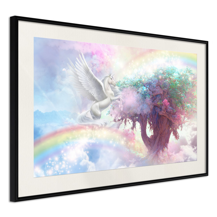 Poster Unicorn and Magic Tree - Fantasy and Rainbow Land in the Clouds 148822 additionalImage 8