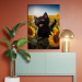 Canvas Art Print AI Cat - Black Animal Dancing in a Field of Sunflowers in a Sunny Glow - Vertical 150122 additionalThumb 9