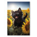 Canvas Art Print AI Cat - Black Animal Dancing in a Field of Sunflowers in a Sunny Glow - Vertical 150122 additionalThumb 7