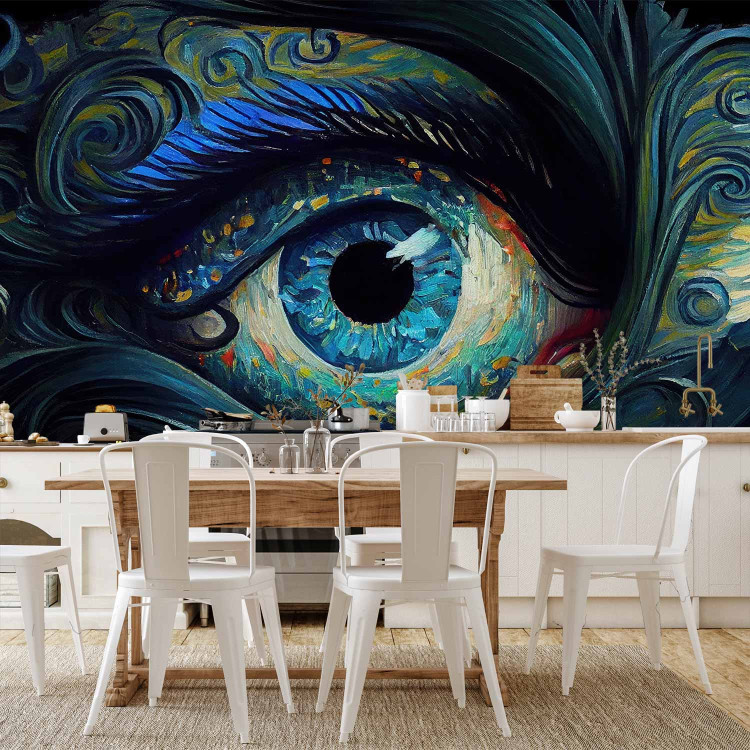 Wall Mural Blue Eye - A Composition Inspired by Van Gogh’s Starry Night 151022 additionalImage 6