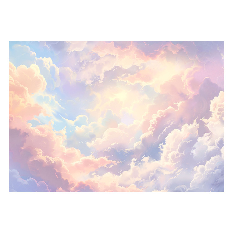 Photo Wallpaper Pastel Clouds - Optimistic Theme With Colorful Sky 159922 additionalImage 1