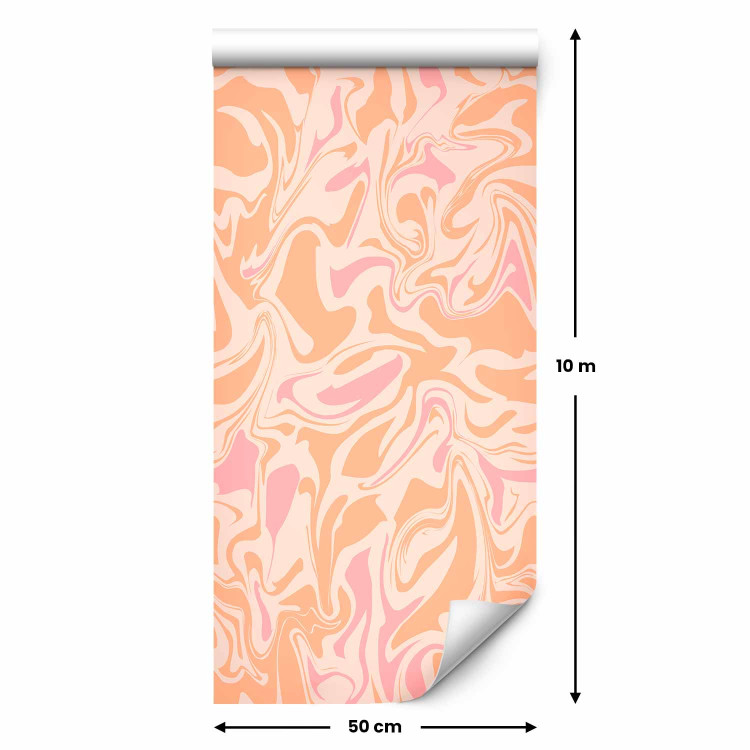 Modern Wallpaper Peach Swirl - Abstract Pink and Orange Shapes 160322 additionalImage 7