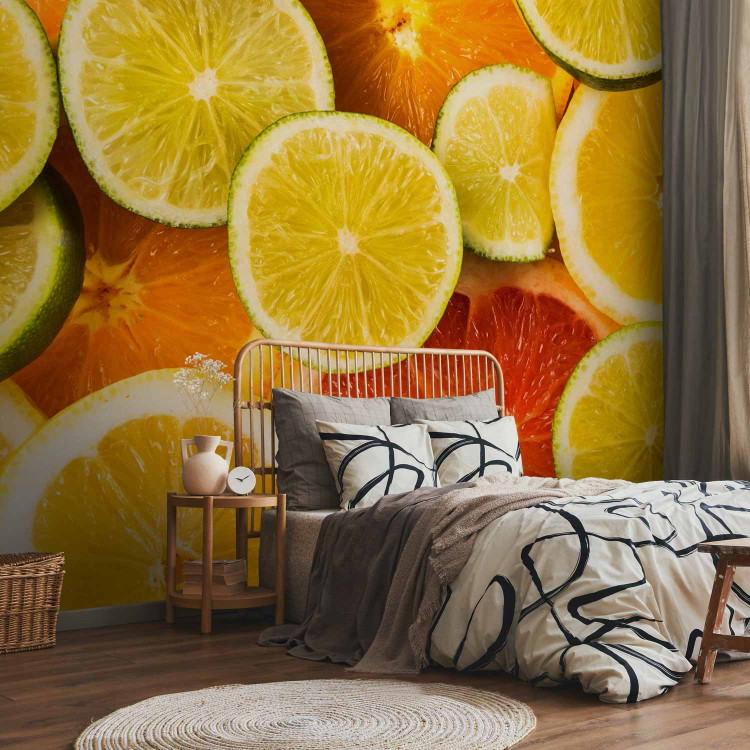 Photo Wallpaper Summer Refreshment - Orange Composition with Citrus Fruits 59822 additionalImage 2
