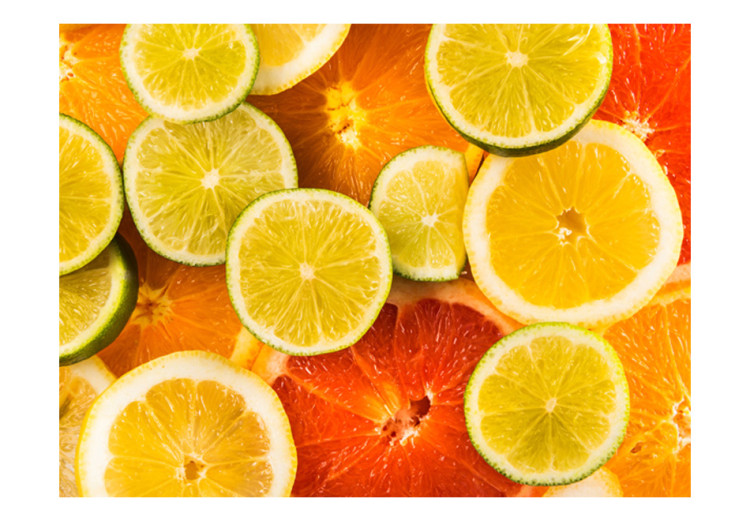 Photo Wallpaper Summer Refreshment - Orange Composition with Citrus Fruits 59822 additionalImage 1