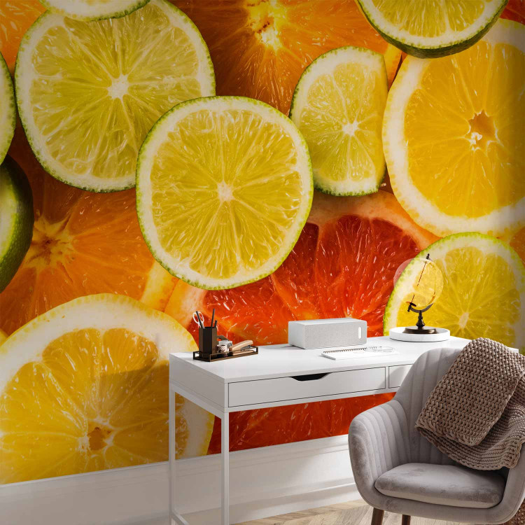 Photo Wallpaper Summer Refreshment - Orange Composition with Citrus Fruits 59822 additionalImage 4
