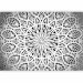 Photo Wallpaper Orient - white geometric composition in the type of mandala on a black background 94922 additionalThumb 1