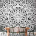 Photo Wallpaper Orient - white geometric composition in the type of mandala on a black background 94922 additionalThumb 4