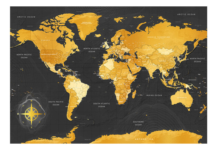 Photo Wallpaper Map: Golden World 95022 additionalImage 1