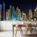 Wall Mural Night in Dubai and Marina - modern boats against city architecture 99122 additionalThumb 6