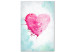 Canvas Art Print Love in Street Art Color (1-part) - Art of Watercolor Heart 114532