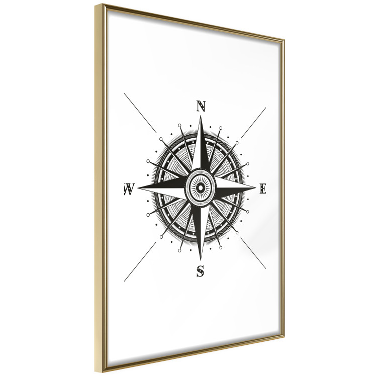 Poster Compass - black and white composition with Scandinavian-style text 114632 additionalImage 8