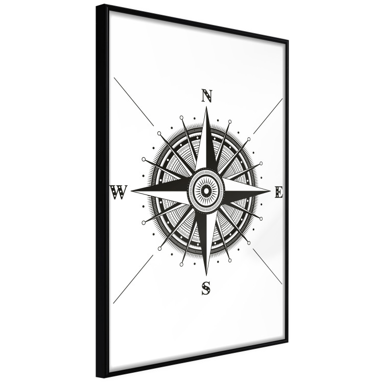 Poster Compass - black and white composition with Scandinavian-style text 114632 additionalImage 12