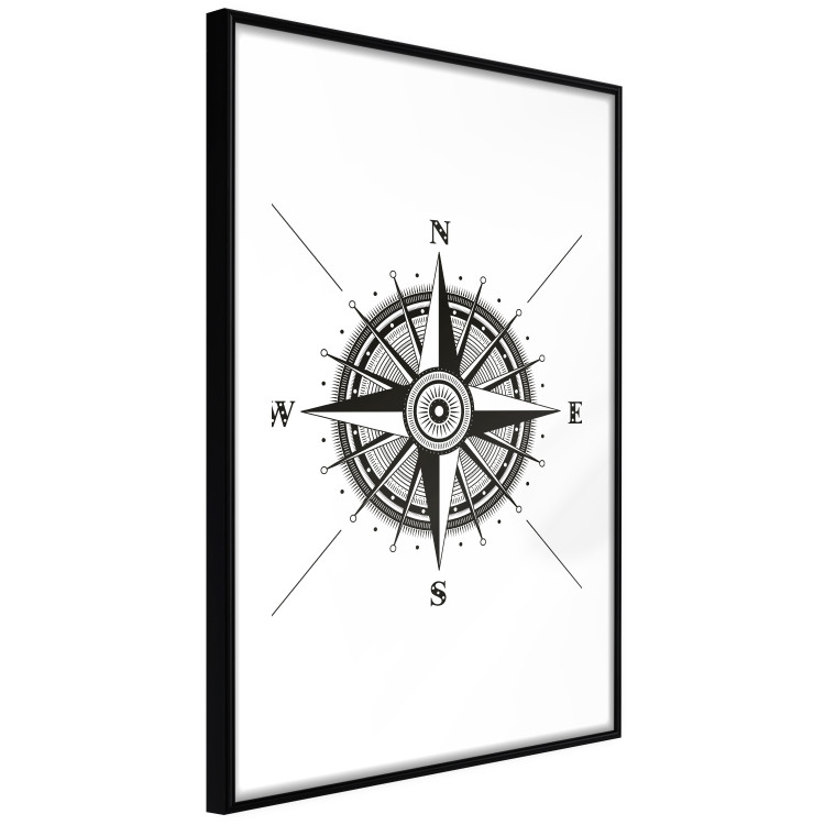 Poster Compass - black and white composition with Scandinavian-style text 114632 additionalImage 11
