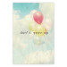 Wall Poster Don't grow up - English text on a background of colorful balloons and sky 117032
