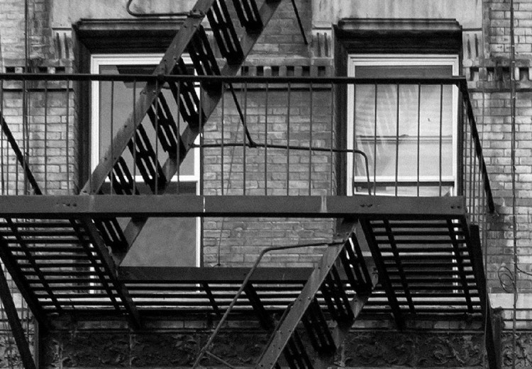 Poster Brick Apartment - black and white architectural shot in New York City 117232 additionalImage 9