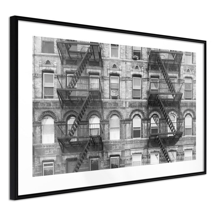 Poster Brick Apartment - black and white architectural shot in New York City 117232 additionalImage 13