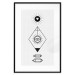 Wall Poster Symbols - black and white composition with eye and heart on geometric background 117332 additionalThumb 24