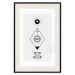 Wall Poster Symbols - black and white composition with eye and heart on geometric background 117332 additionalThumb 18