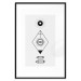 Wall Poster Symbols - black and white composition with eye and heart on geometric background 117332 additionalThumb 17
