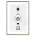 Wall Poster Symbols - black and white composition with eye and heart on geometric background 117332 additionalThumb 20