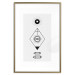 Wall Poster Symbols - black and white composition with eye and heart on geometric background 117332 additionalThumb 14