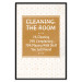 Poster Cleaning Room - composition in brown pattern with English texts 117432 additionalThumb 18