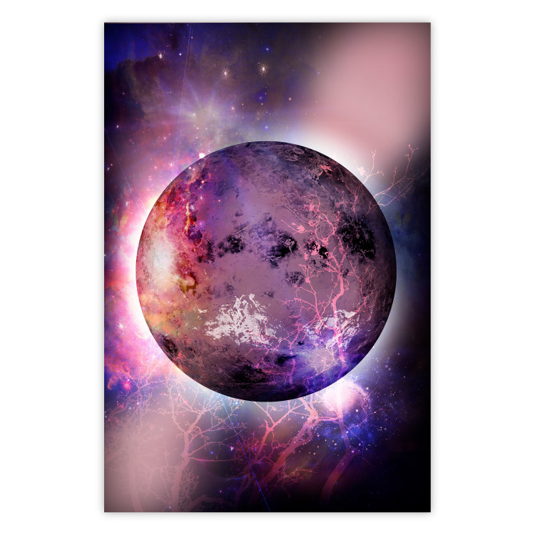 Wall Poster Unknown Planet - cosmos and stars in a unique colorful abstraction 118332
