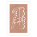 Poster Stylish A - artistic abstraction in white line art in the shape of a letter 119032 additionalThumb 25