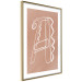Poster Stylish A - artistic abstraction in white line art in the shape of a letter 119032 additionalThumb 8