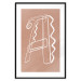 Poster Stylish A - artistic abstraction in white line art in the shape of a letter 119032 additionalThumb 17