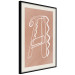 Poster Stylish A - artistic abstraction in white line art in the shape of a letter 119032 additionalThumb 3