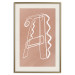 Poster Stylish A - artistic abstraction in white line art in the shape of a letter 119032 additionalThumb 19