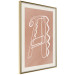 Poster Stylish A - artistic abstraction in white line art in the shape of a letter 119032 additionalThumb 2