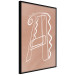 Poster Stylish A - artistic abstraction in white line art in the shape of a letter 119032 additionalThumb 12