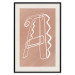 Poster Stylish A - artistic abstraction in white line art in the shape of a letter 119032 additionalThumb 18