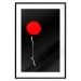 Wall Poster Minimalist Flower - composition with a red flower on a black background 119132 additionalThumb 15