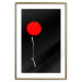 Wall Poster Minimalist Flower - composition with a red flower on a black background 119132 additionalThumb 14