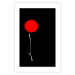 Wall Poster Minimalist Flower - composition with a red flower on a black background 119132 additionalThumb 19