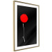 Wall Poster Minimalist Flower - composition with a red flower on a black background 119132 additionalThumb 6
