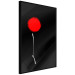 Wall Poster Minimalist Flower - composition with a red flower on a black background 119132 additionalThumb 10