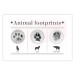 Poster Paw Prints - animal paw prints with black signatures and graphics 122932 additionalThumb 25