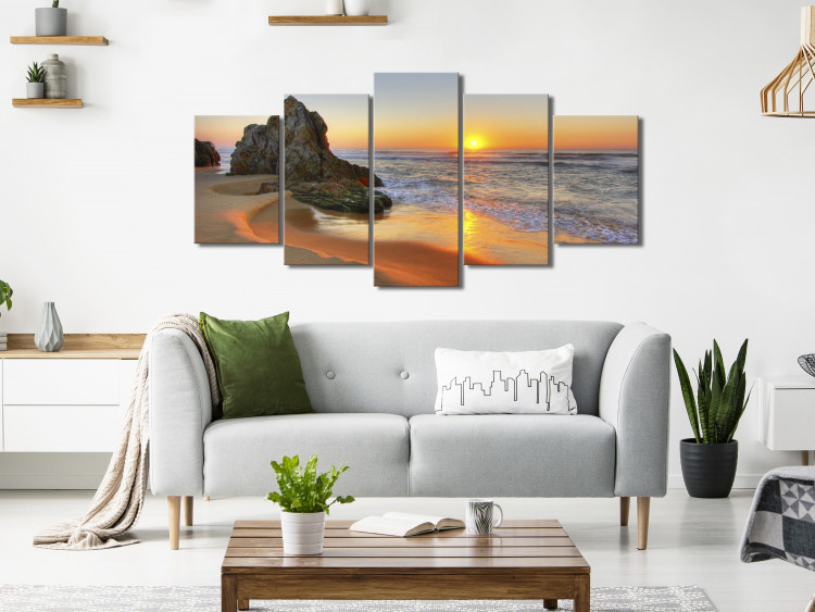 Canvas Art Print Meeting at Sunset (5 Parts) Wide 123332 additionalImage 3