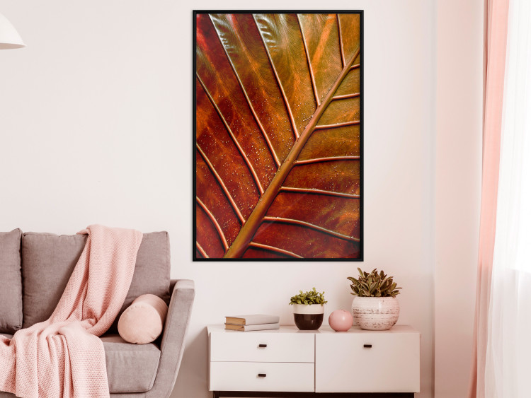 Wall Poster September Dusk - detailed leaf texture in autumn colors 123932 additionalImage 4