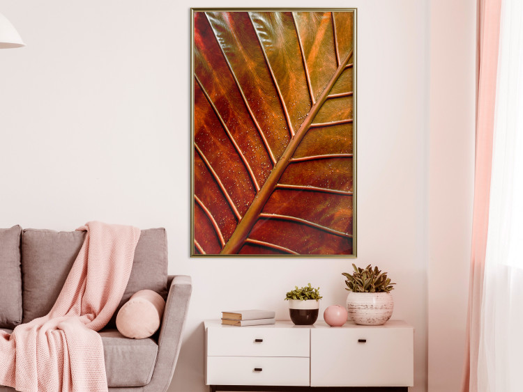 Wall Poster September Dusk - detailed leaf texture in autumn colors 123932 additionalImage 3