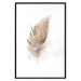 Wall Poster Transience (Beige) - velvety feather in a single color on a white background 125232 additionalThumb 17