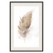Wall Poster Transience (Beige) - velvety feather in a single color on a white background 125232 additionalThumb 18