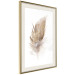 Wall Poster Transience (Beige) - velvety feather in a single color on a white background 125232 additionalThumb 4
