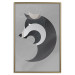 Poster Wolf in Circles - abstract animal made of gray geometric figures 126932 additionalThumb 17
