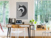 Poster Wolf in Circles - abstract animal made of gray geometric figures 126932 additionalThumb 4