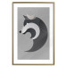 Poster Wolf in Circles - abstract animal made of gray geometric figures 126932 additionalThumb 14